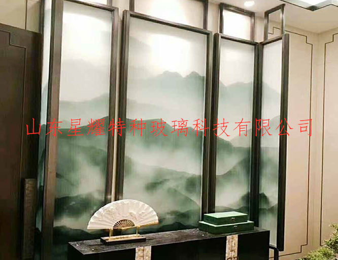 山水畫(huà)玻璃